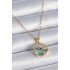 316L Steel Chain Gold Color Zircon Stone Sea View Pole Star Model Women's Necklace