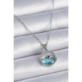 316L Steel Chain Silver Color Zircon Stone Sea View Pole Star Necklace 316L Steel Chain Silver Color Zircon Stone Sea View Pole Star Necklace
