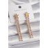 Brass Gold Color Star Model Waterway Zircon Stone Women's Earrings