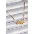 316L Steel Gold Color Elephant Heart Figured Women s Necklace