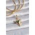 Brass Gold Color Zircon Stone 3D Triangle Model Ajda Charm