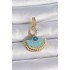 Ajda Charm with Brass Gold Color Evil Eye Beads