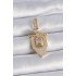 Brass Gold Color Baguette Zircon Stone Ajda Charm