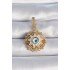 Brass Gold Color Evil Eye Beaded Fringed Star Figure Ajda Charm
