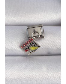 316L Steel Silver Color Shaking Notebook Figure Nomination Charm