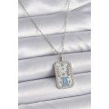 316L Steel Silver Color Chain Gemini Zircon Stone Women s Necklace