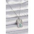 316L Steel Silver Color Chain Gemini Zodiac Sign Women's Necklace with Zircon Stone