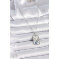 316L Steel Silver Color Chain Aquarius Zircon Stone Women s Necklace 316L Steel Silver Color Chain Aquarius Zircon Stone Women s Necklace