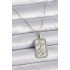 316L Steel Silver Color Chain Cancer Zodiac Sign Women's Necklace with Zircon Stone