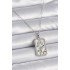 316L Steel Silver Color Chain Leo Zircon Stone Women's Necklace