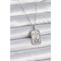 316L Steel Silver Color Libra Zircon Stone Women s Necklace