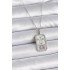 316L Steel Silver Color Libra Zircon Stone Women's Necklace