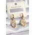 316L Steel Gold Color Pole Star Embroidered Women's Earrings