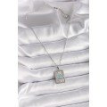 316L Steel Silver Color Chain Eye Embroidered Medallion Model Women s Necklace