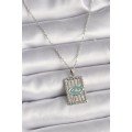 316L Steel Silver Color Chain Eye Embroidered Medallion Model Women s Necklace