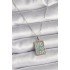 316L Steel Silver Color Chain Eye Embroidered Medallion Model Women's Necklace