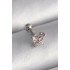 316L Steel Silver Color Pink Zircon Stone Butterfly Tragus Piercing