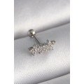 316L Steel Silver Color Zircon Stone Clover Tragus Piercing 316L Steel Silver Color Zircon Stone Clover Tragus Piercing