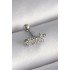 316L Steel Silver Color Zircon Stone Clover Tragus Piercing