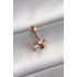 316L Steel Gold Color Zircon Stone Flower Tragus Piercing