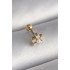 316L Steel Gold Color Zircon Stone Flower Model Tragus Piercing