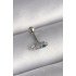 316L Steel Silver Color Tragus Piercing with Blue Zircon Stone