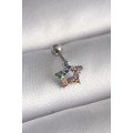 316L Steel Silver Color Star Model Tragus Piercing with Colorful Zircon Stone