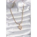 316L Steel Gold Color Italian Chain Zircon Stone Polar Star Processing Women s Necklace