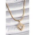 316L Steel Gold Color Italian Chain Zircon Stone Polar Star Processing Women s Necklace