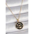 316L Steel Gold Color Black Lucky Necklace 316L Steel Gold Color Black Lucky Necklace