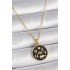 316L Steel Gold Color Black Lucky Necklace