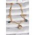 316L Steel Gold Color Zircon Stone Eye Engraved Figure Women's Bracelet