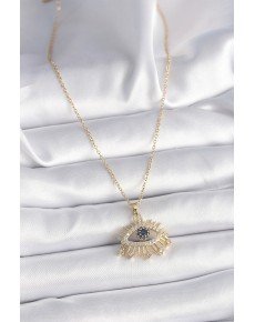 316L Steel Gold Color Chain Zircon Stone Eye Model Women's Ring 316L Steel Gold Color Chain Zircon Stone Eye Model Women's Ring