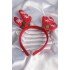 New Year's Themed Snowflake Embroidered Detailed Deer Antler Figured Crown