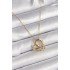 316L Steel Gold Color Chain Zircon Stone Detailed Heart Model Infinity Detail Women's Necklace