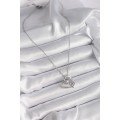 316L Steel Silver Color Chain Zircon Stone Detailed Heart Model Infinity Detail Women s Necklace 316L Steel Silver Color Chain Zircon Stone Detailed Heart Model Infinity Detail Women s Necklace