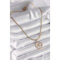 316L Steel Gold Color Italian Chain Zircon Stone Pole Star Model Women s Necklace 316L Steel Gold Color Italian Chain Zircon Stone Pole Star Model Women s Necklace
