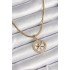 316L Steel Gold Color Italian Chain Zircon Stone Pole Star Model Women's Necklace