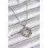 316L Steel Silver Color Chain Zircon Stone Detailed Convex Ring Model Women's Necklace