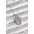 316L Steel Silver Color Zircon Stone Drop Model Women's Necklace