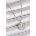 316L Steel Silver Color Chain Zircon Stone Detailed White Pearlescent Moon Star Engraved Women s Necklace