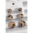 Brass Silver Color 3-Piece Circle Plate Leopard Pattern Women's Earrings