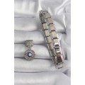 316L Steel Silver Color Dangle Zircon Stone Eye Model Evil Eye Bead Detail Nomination Charm 316L Steel Silver Color Dangle Zircon Stone Eye Model Evil Eye Bead Detail Nomination Charm