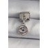 316L Steel Silver Color Dangle Zircon Stone Eye Model Nomination Charm