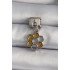 316L Steel Silver Color Dangle Glitter Honey Bee Model Nomination Charm