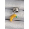 316L Steel Silver Color Dangle Banana Model Nomination Charm