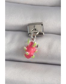 316L Steel Silver Color Dangle Dragon Fruit Model Nomination Charm