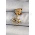 316L Steel Gold Color Dangle Zircon Stone Eye Model Nomination Charm