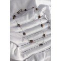 316L Steel Silver Color Chain Brown Natural Stone Model Women s Necklace