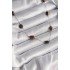 316L Steel Silver Color Chain Brown Natural Stone Model Women's Necklace